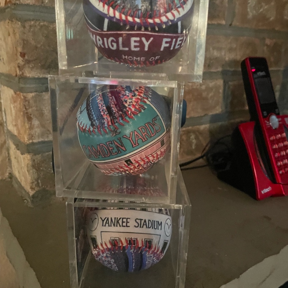 Official MLB collectors item(s)- 3 Baseballs each detailed with iconic Stadiums